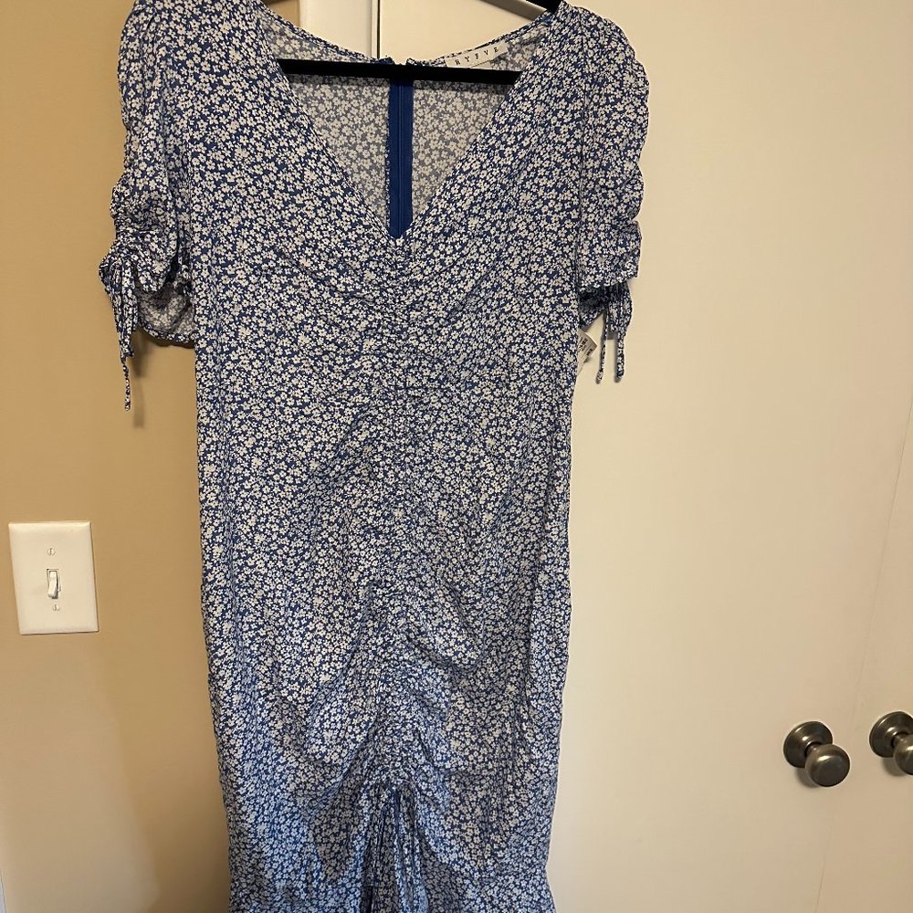 HYVFE Blue & White Floral Dress- NEVER WORN/TAGS ON